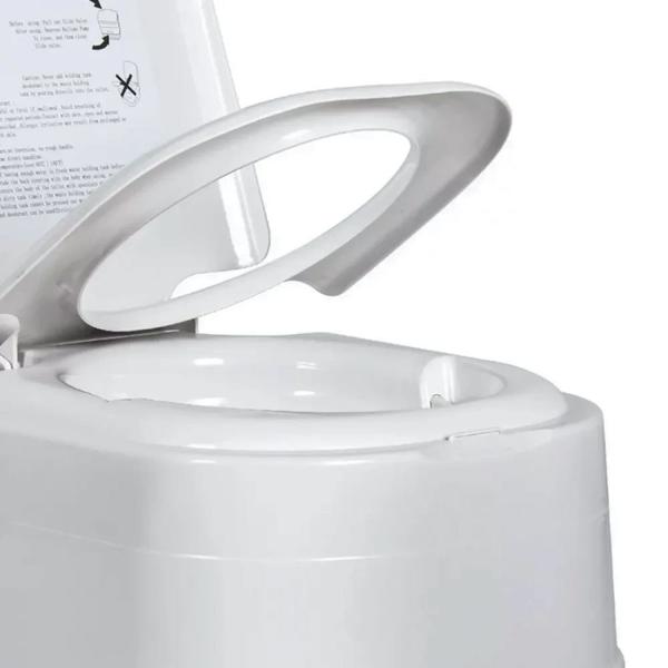 Imagem de Kit Vaso Sanitario Portatil Porta Potti Ecocamp Comfort 24 L + 2 Solventes Bac Bus 2 L  Nautika 