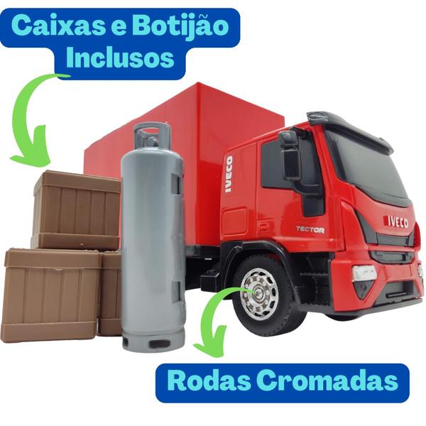 Imagem de Kit Veículos De Brinquedo Realista Para Crianças Caminhão Baú E Acessórios + Caminhão Do Lixo