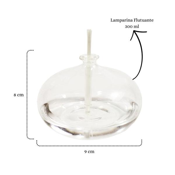 Imagem de Kit Velas Lamparina Flutuante De Vidro 300ml Resistente Romantico - 4 Unidades