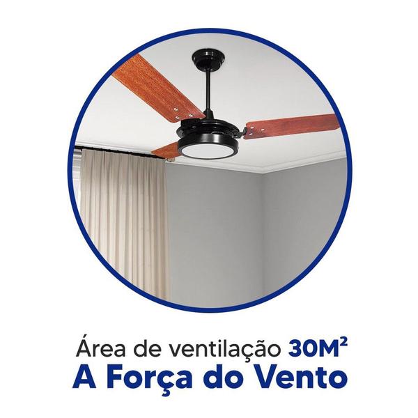 Kit ventilador de teto valen c/ led ventex + controle remoto Imagem de Kit ventilador de teto valen c/ led ventex + controle remoto