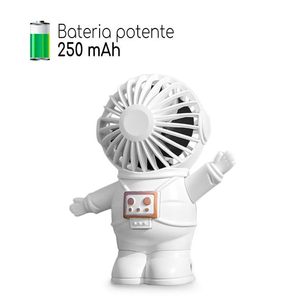 Kit Ventilador Portatil Usb Recarregavel De Mesa Astronauta - Made Basics Imagem de Kit Ventilador Portatil Usb Recarregavel De Mesa Astronauta