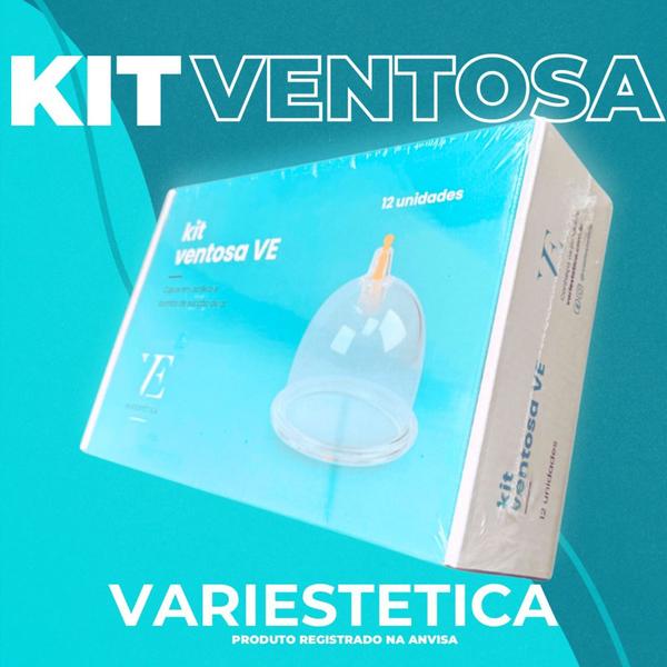 Imagem de Kit Ventosas 12 Copos Variestética + Manual em Português e Mangueira Extensora