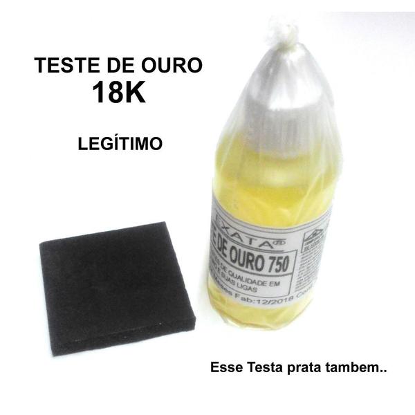 Imagem de Kit Verifica Ouro 18k e 16k - Pedra De Toque + Reagente Com 30 Ml