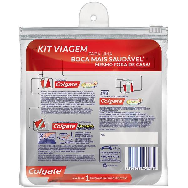 Imagem de Kit Viagem Colgate Escova+Creme Dental+Solução Bucal 60ml