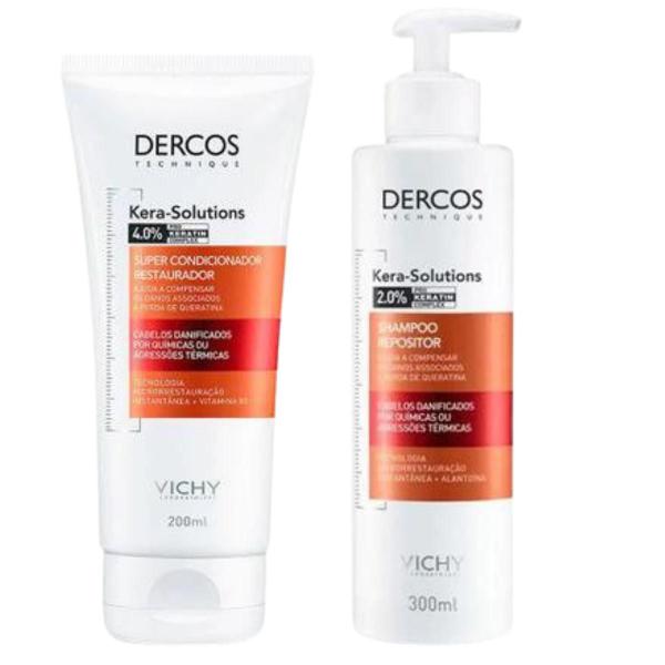 Imagem de Kit vichy dercos kera-solutions super - shampoo - condicionador