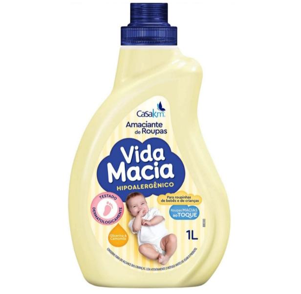 Imagem de Kit Vida Macia. Amaciante 1L, Lava Roupa 1L e Tira Manchas 500ml