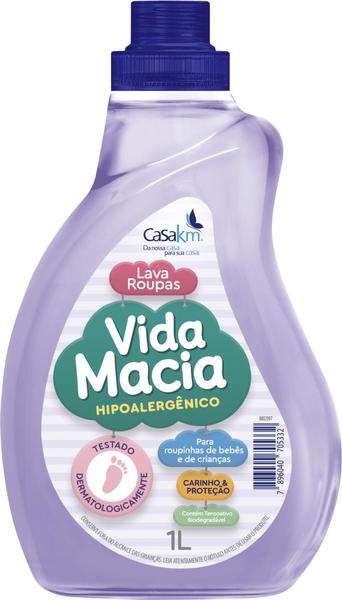 Imagem de Kit Vida Macia. Amaciante 1L, Lava Roupa 1L e Tira Manchas 500ml