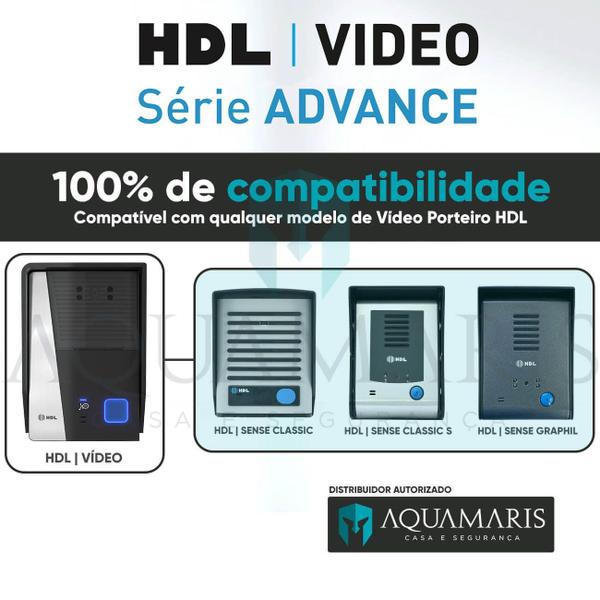 Imagem de Kit Vídeo Porteiro Advance Com Câmera Visão Noturna Externa Inclusa HDL