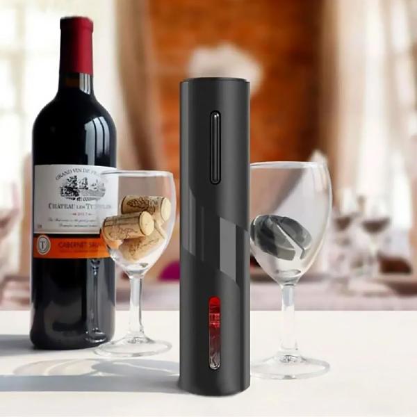 Imagem de Kit Vinho Aerador Decanter A Pilha E Abridor Saca Rolhas USB