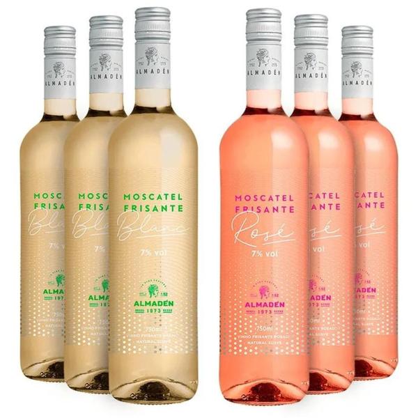 Imagem de Kit Vinho Almadén Frisante Moscatel 3 Blanc & 3 Rosé 750ml