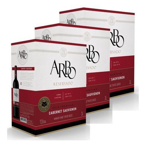 Imagem de Kit Vinho Arbo Cabernet Sauv Tinto Seco Bag in Box 3L 2uni