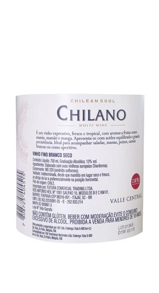 Imagem de Kit Vinho Chilano Chardonnay Branco Seco Chileno 750ml 3uni