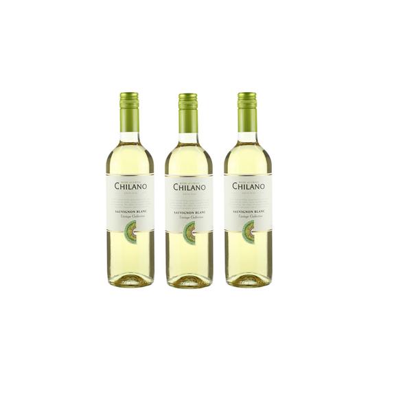 Imagem de Kit Vinho Chilano Sauvignon Blanc Branco Seco 750ml 3uni