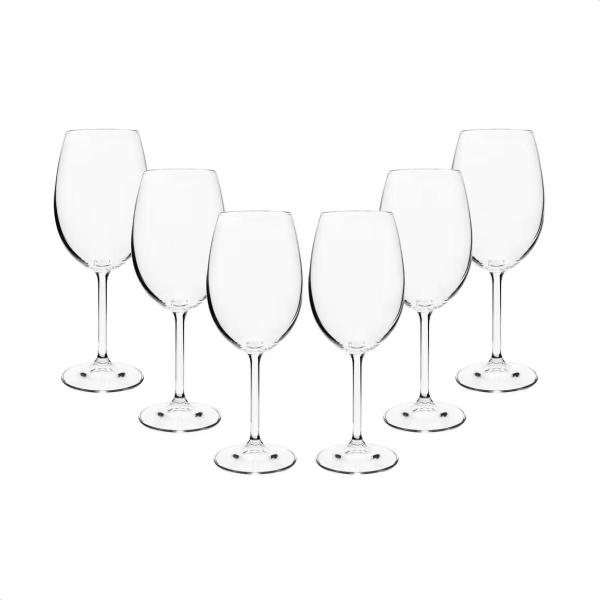 Imagem de Kit Vinho Cristal 6 Taças De 350ml Bohemia E Decanter Luxo