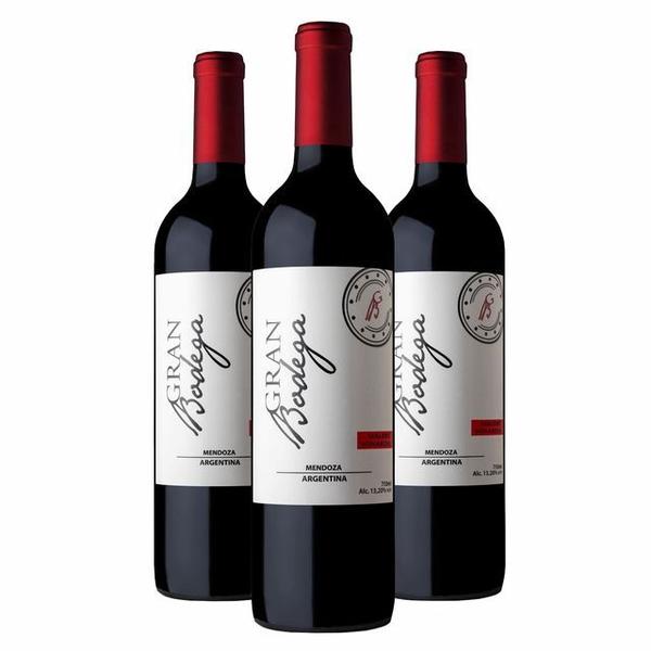 Imagem de Kit Vinho Gran Bodega Argentino Malbec Bonarda 750ml 3uni