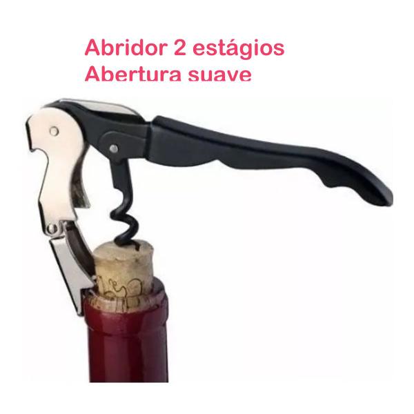 Imagem de Kit vinho premium 5pçs abridor saca rolha tampa e aerador