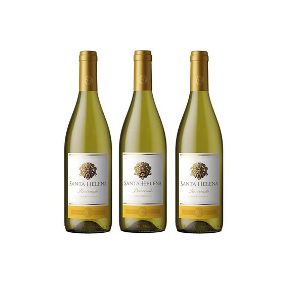 Imagem de Kit Vinho Santa Helena Chardonnay Reservado Branco 750ml 3uni