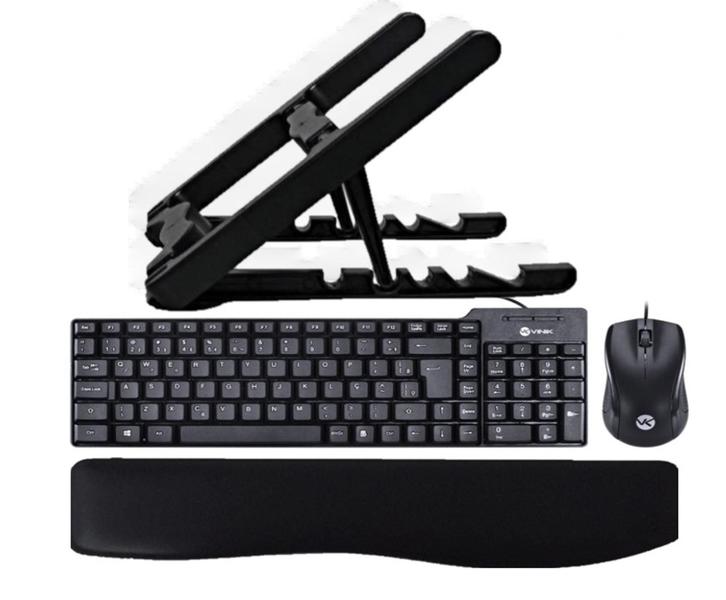 Imagem de Kit Vinik 3 - Teclado E Mouse Com Fio, Suporte Note E Keypad