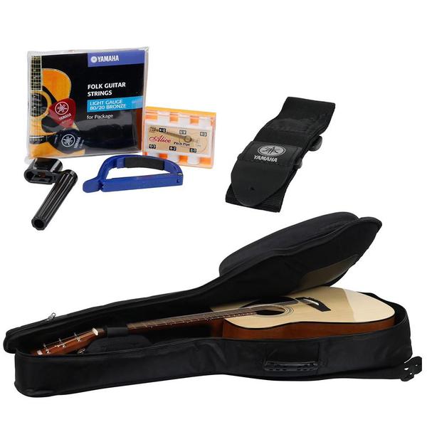 Imagem de Kit Violão Acústico Yamaha F310 Aço Natural + Acessórios