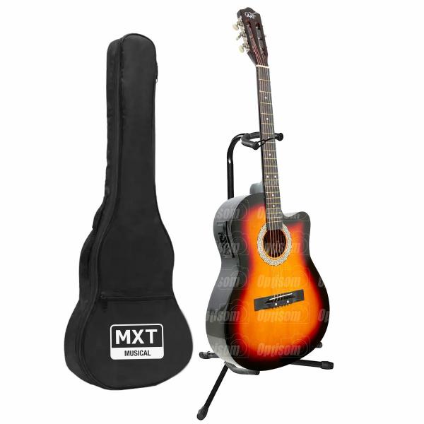 Imagem de Kit Violão Eletroacústico Cutway Aço 39" Mxt Com Equalizador + Capa + Suporte