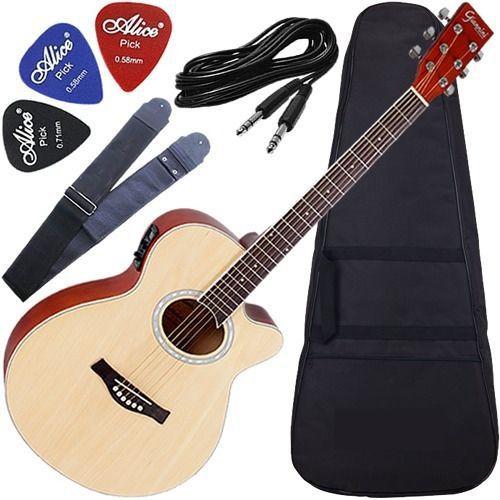 Imagem de Kit Violão Eletroacústico Eq 3 Bandas Gsf1r Giannini Oferta