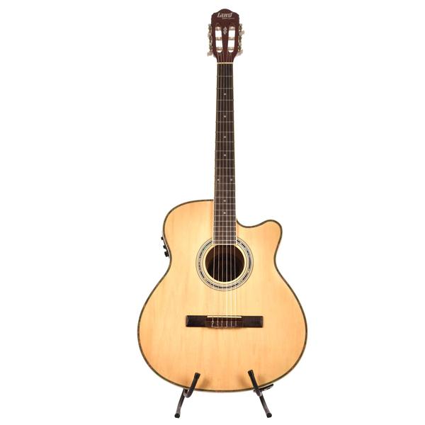 Kit violão land eletrico nylon natural suporte de parede Imagem de Kit violão land eletrico nylon natural suporte de parede