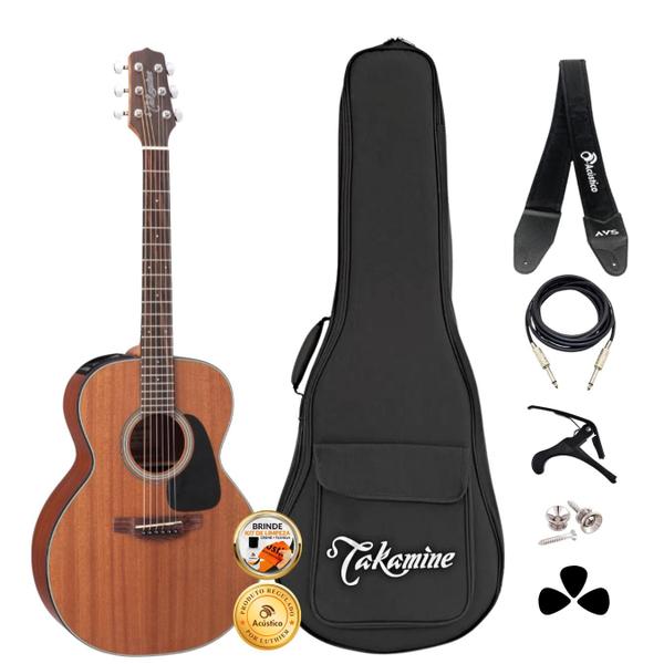 Imagem de Kit Violão Mini Elétrico Takamine Série G Fosco Completo