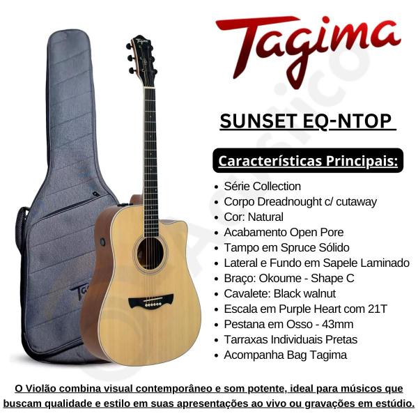 Imagem de Kit Violão Profissional Tagima Collection Sunset Completo