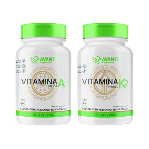 Imagem de Kit Vitaminas A 8000UI + K2 146mcg - Suplemento Alimentar - Avanti Supplements