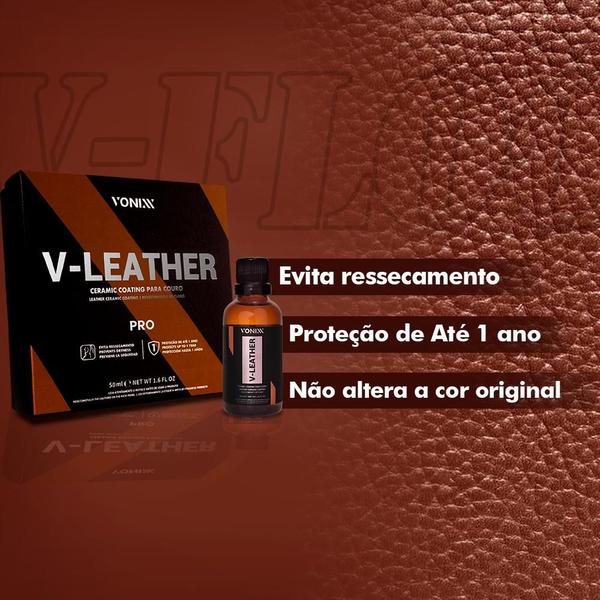 Imagem de Kit Vitrificação Banco de Couro Higicouro + V-leather Vonixx