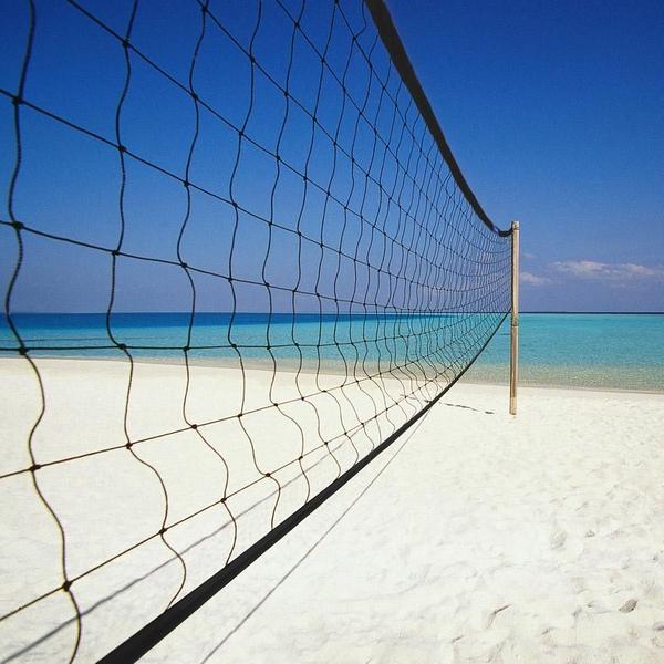 Imagem de Kit Vôlei De Praia Preta Rede Oficial 2 Faixas+Fita Marcação