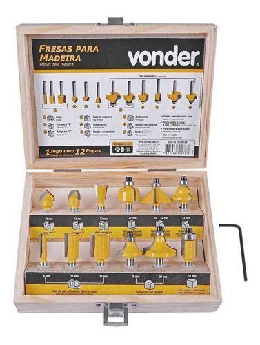 Imagem de Kit Vonder - 01 Tupia Manual Elétrica 500w 6mm TLV506 110v + Fresas