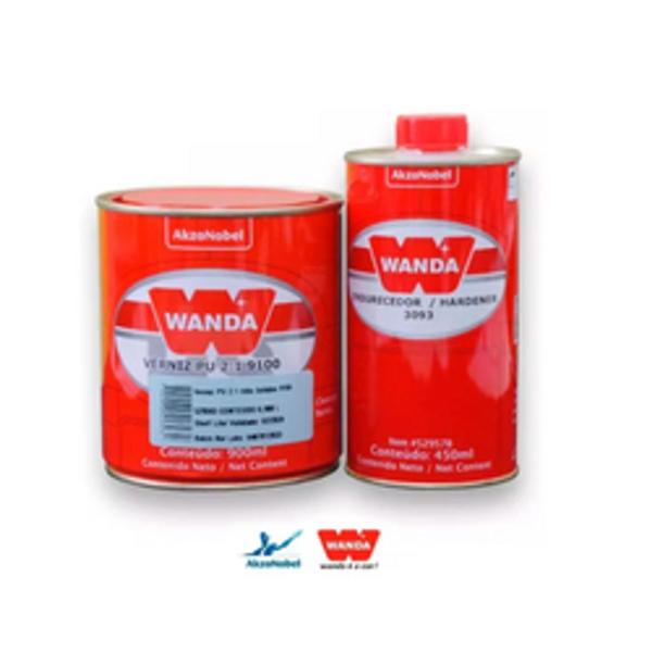 Imagem de Kit wanda verniz alto sólido 9100 900ml. + catalisador 3093 450ml.