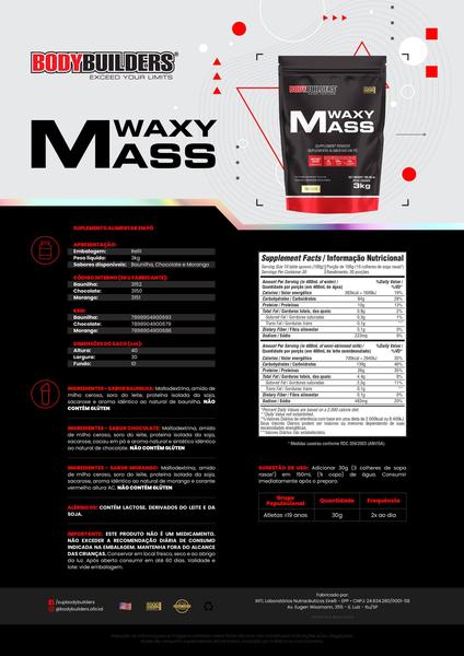 Imagem de Kit Waxy Mass 3kg + Waxy Whey 900g + Power Creatina 100g - Bodybuilders