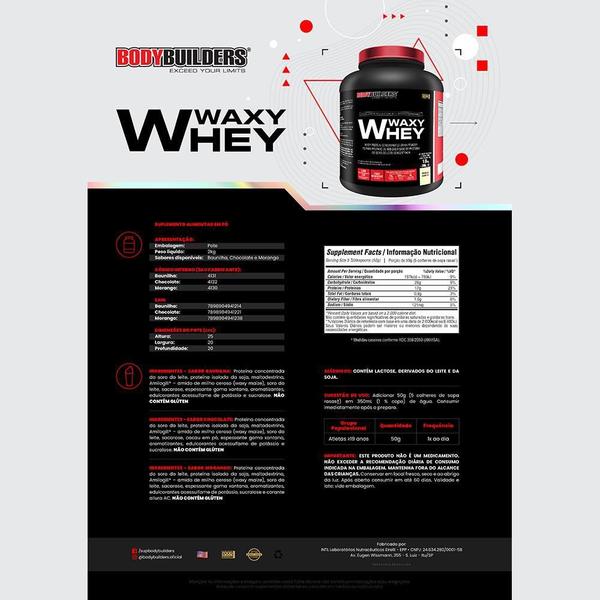 Imagem de Kit Waxy Whey 2Kg+ Bcaa 4,5 100G+ Power Creatina 100G