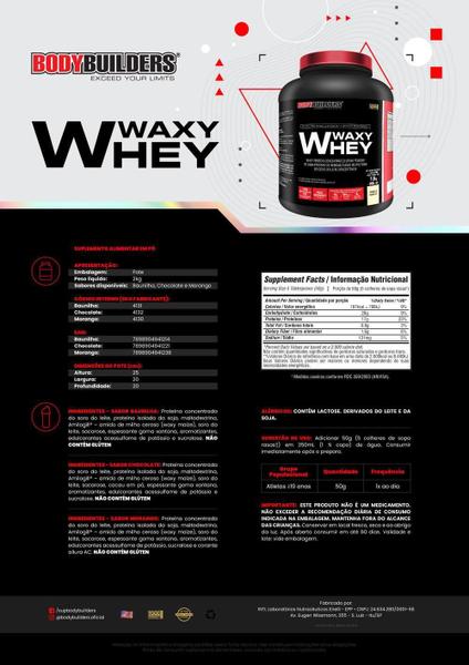 Imagem de Kit Waxy Whey 2Kg+ Bcaa 4,5 100G+ Power Creatina 100G