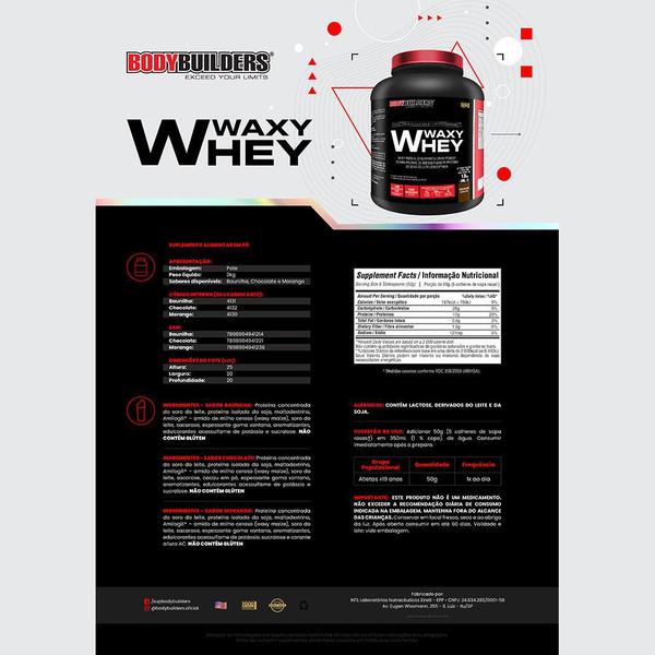 Imagem de KIT Waxy Whey 2kg + Iso Protein 2kg+ Power Creatina 100g + Glutamina 100% 300g + Coqueteleira - Bodybuilders