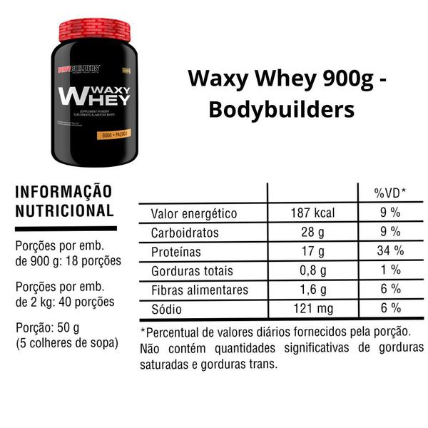 Imagem de KIT Waxy Whey 900g + Thermo Start Powder 120g Limão + Coqueteleira - Bodybuilders