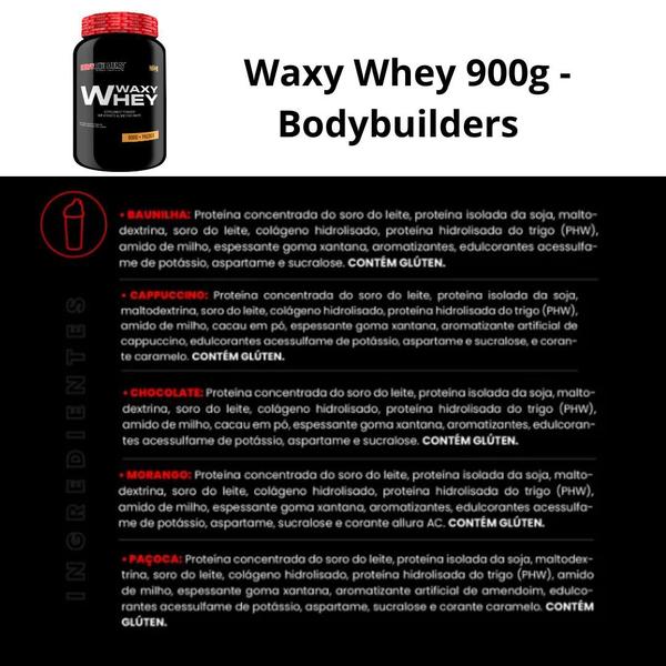 KIT Waxy Whey 900g + Thermo Start Powder 120g Limão + Coqueteleira - Bodybuilders Imagem de KIT Waxy Whey 900g + Thermo Start Powder 120g Limão + Coqueteleira - Bodybuilders
