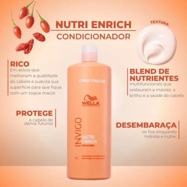 Kit Wella Invigo Nutri-Enrich 3 Grande - Kit de Tratamento para Cabelos -  Magazine Promosbr
