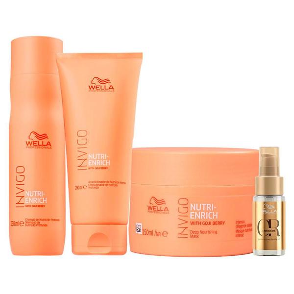 Kit Wella Pro Invigo Enrich Oil - 4 Produtos - Wella Professionals Kit Wella Pro Invigo Enrich Oil - 4 Produtos - Wella Professionals