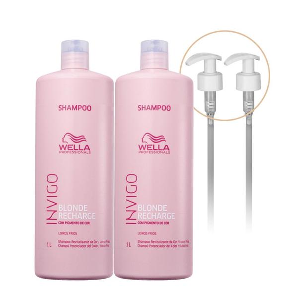 Kit Wella Professionals Invigo Blonde Recharge Shampoo 1L e Válvula (4 produtos) Kit Wella Professionals Invigo Blonde Recharge Shampoo 1L e Válvula (4 produtos)