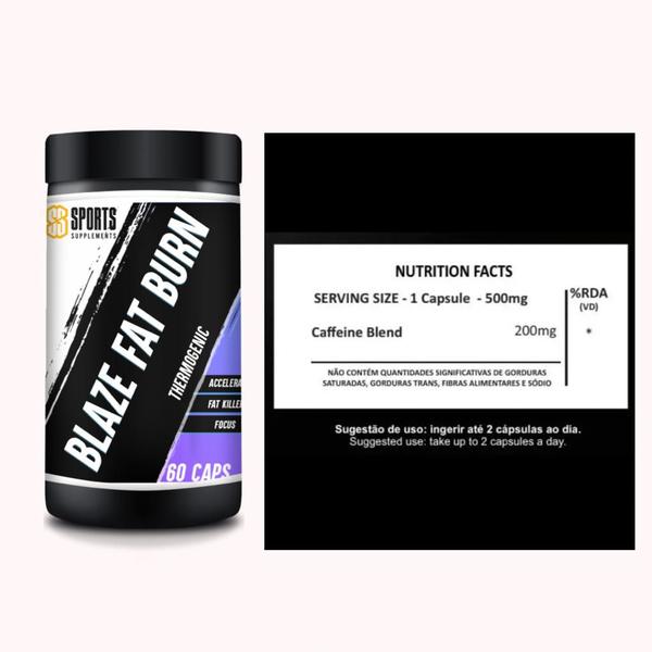 Kit Whey 100%HD 900g + Creatina 150g + Termogênico Blaze Fat Burn 60 Caps - Sports Supplements Imagem de Kit Whey 100%HD 900g + Creatina 150g + Termogênico Blaze Fat Burn 60 Caps - Sports Supplements