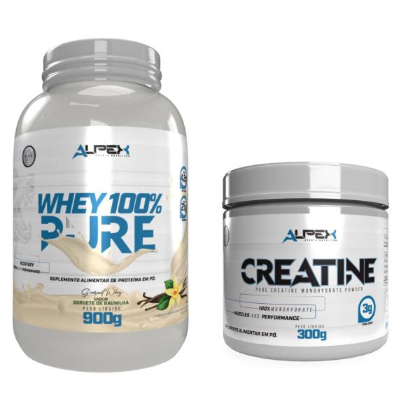 Imagem de Kit Whey 100% Pure + Creatina Pura 300g - Alpex