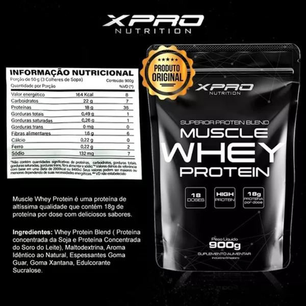 Imagem de Kit Whey 900g + Creatina 100g + Bcaa 2:1:1 100g + Coqueteleira X Pro Nutrition