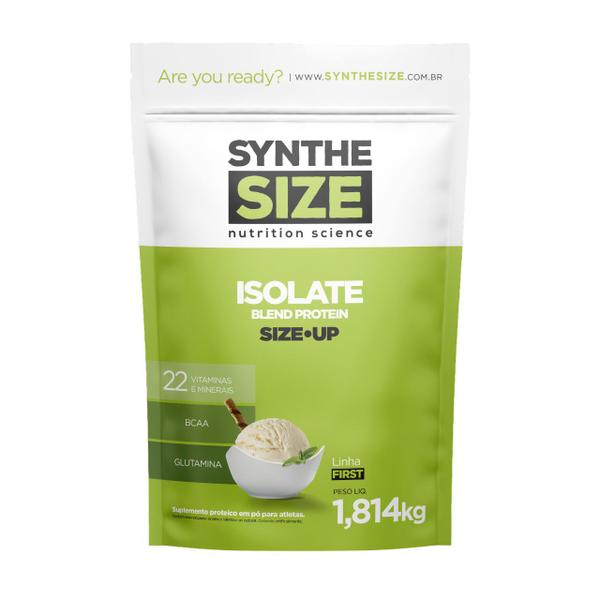 Imagem de Kit Whey Isolate Blend Protein Refil 1814g Synthesize Baunilha + Coqueteleira Tokio 600ml