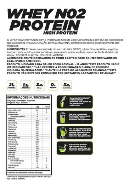 Imagem de KIT WHEY NO2 (1,8 Kg) + CREATINA PURA (300G) SYNTHESIZE - SABOR BAUNILHA