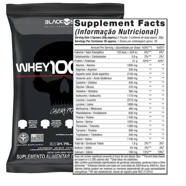 Imagem de Kit Whey Protein 100% + Creatina + Shaker Black Skull