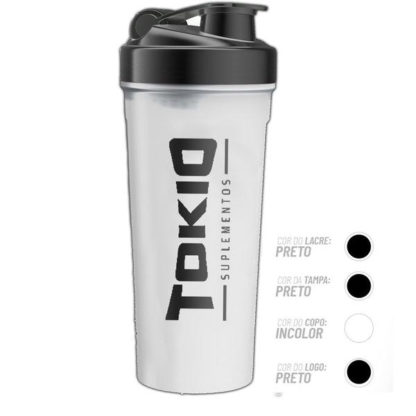 Imagem de Kit Whey Protein 100% Refil 900g Sabor Cookies + Coqueteleira Tokio Transparente 600ml