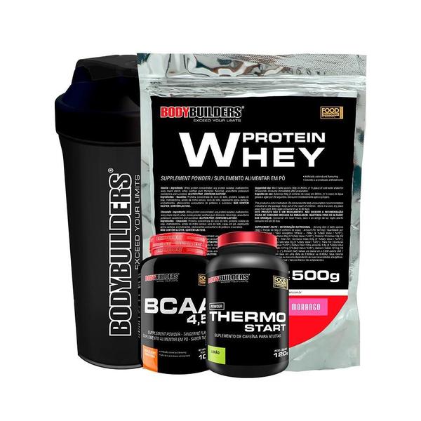 Imagem de Kit Whey Protein 500G+ Bcaa 100G+ Thermo Start 120Glders